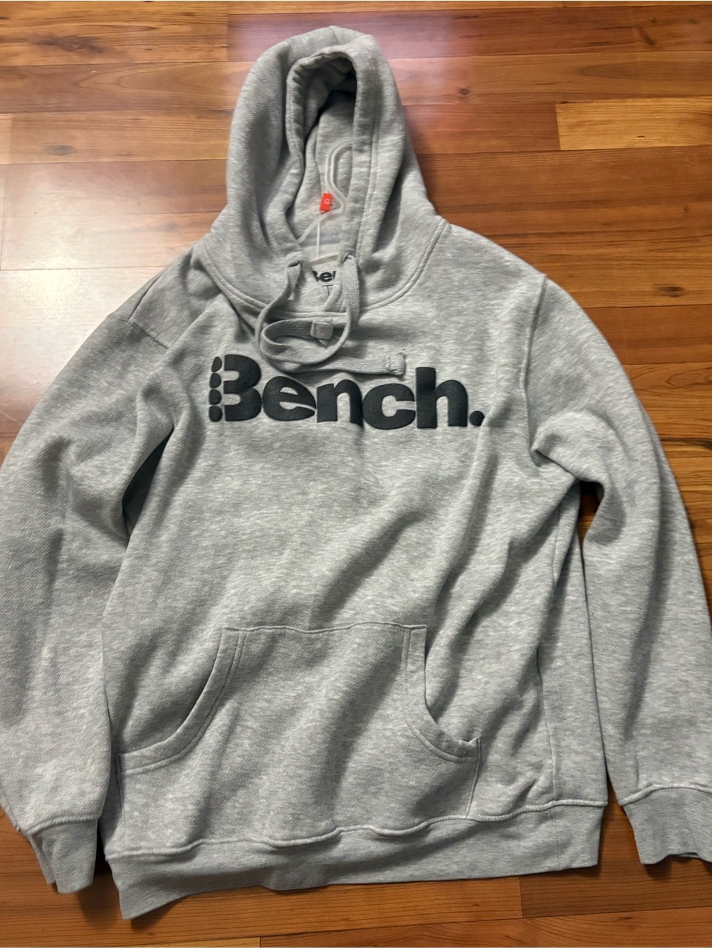 Bench Gray Hooded Crewneck Sweatshirt with Black Logo
